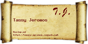 Tassy Jeromos névjegykártya